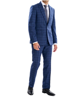 Vega Blue Check Suit